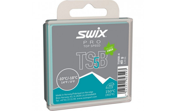 Парафин углеводородный Swix TS5 Black (-10°С -18°С) 40 г TS05B-4 600_380