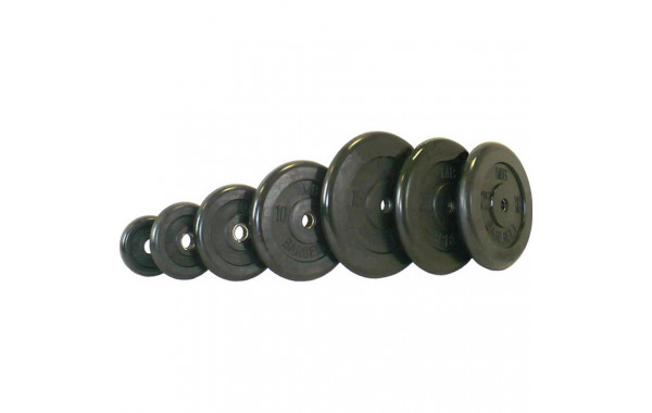 Диск обрезиненный 1,25 кг MB Barbell MB-PltB26-1,25 черный 600_380