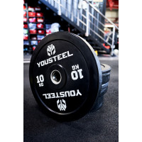 Диск EVO BUMPER PLATE 10кг YouSteel черный