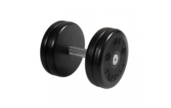 Гантель классик с вращающейся ручкой хром 25 кг MB Barbell MB-FdbEM-B25 600_380