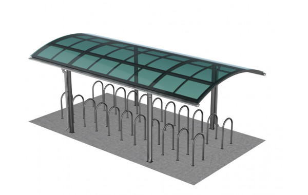 Велопарковка с навесом на 20 мест Glav 14.501 600_380