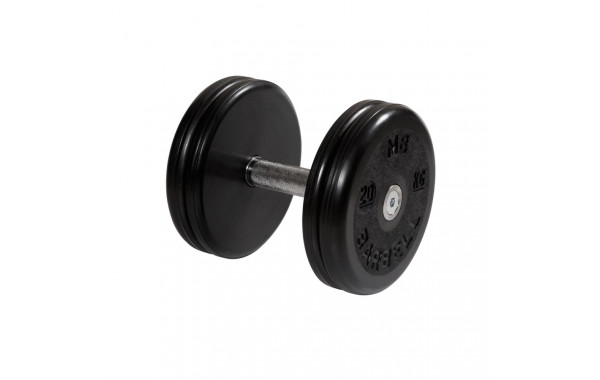 Гантель классик с вращающейся ручкой хром 20 кг MB Barbell MB-FdbEM-B20 600_380