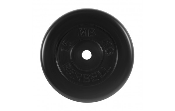 Диск обрезиненный d31мм MB Barbell MB-PltB31-15 15 кг черный 600_380