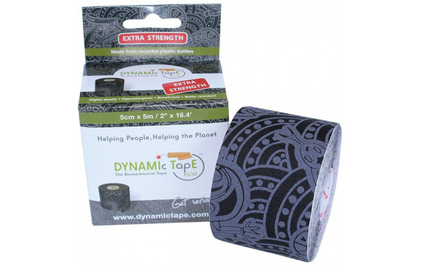 Тейп динамический Dynamic Tape ECO DT50TTEB черный с серым тату 600_380