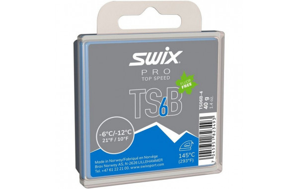 Парафин углеводородный Swix TS6 Black (-6°С -12°С) 40 г TS06B-4 600_380