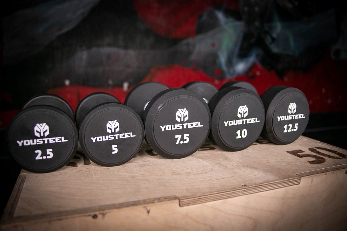 Гантель круглая PU-полиуретановая 17,5 кг YouSteel 1199_800