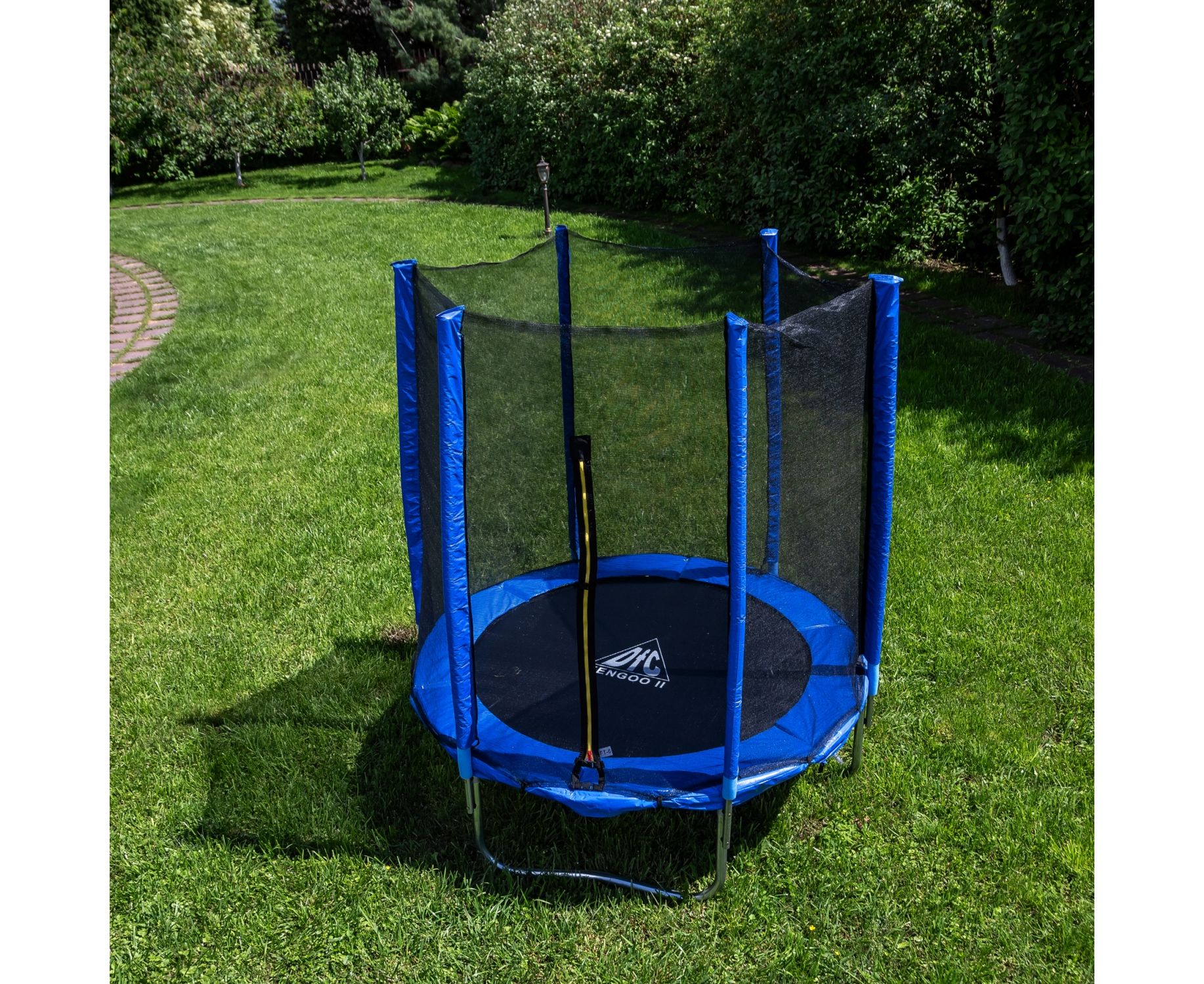 Батут DFC Trampoline Fitness 14ft наружн.сетка (427см) 14FT-TR-B синий 1834_1500