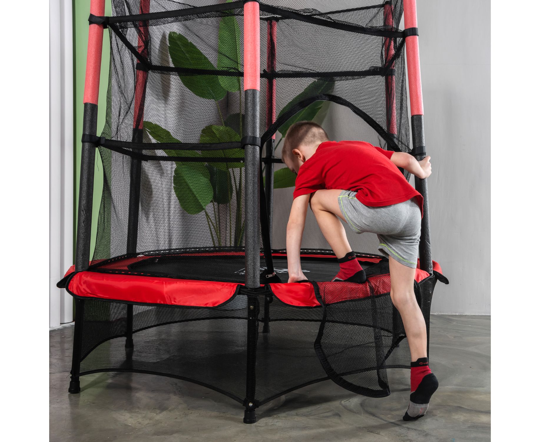 Батут DFC Jump kids 55" (137см) 55INCH-JD-RG красно-серый 1834_1500