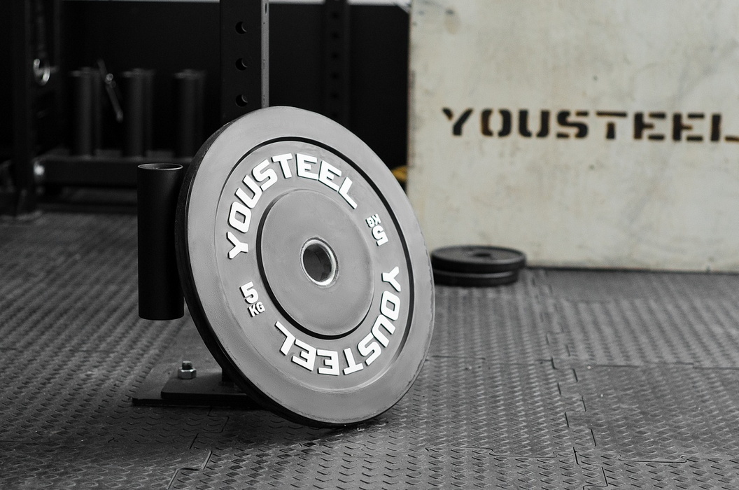 Диск каучуковый для штанги YouSteel тренировочный черный 20кг 1056_700