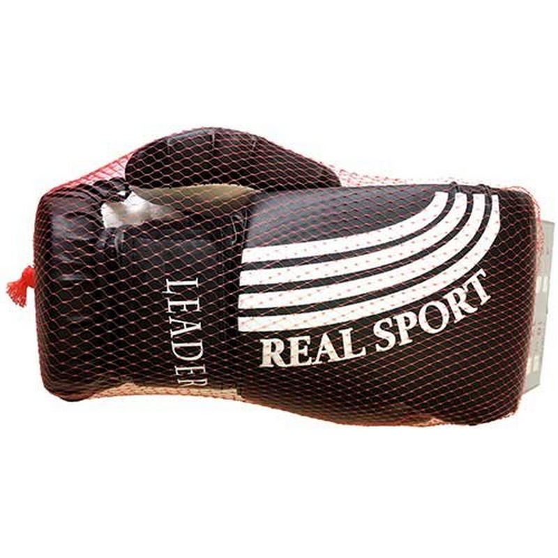 Боксерские перчатки Real Sport Leader черный 10 oz 800_800