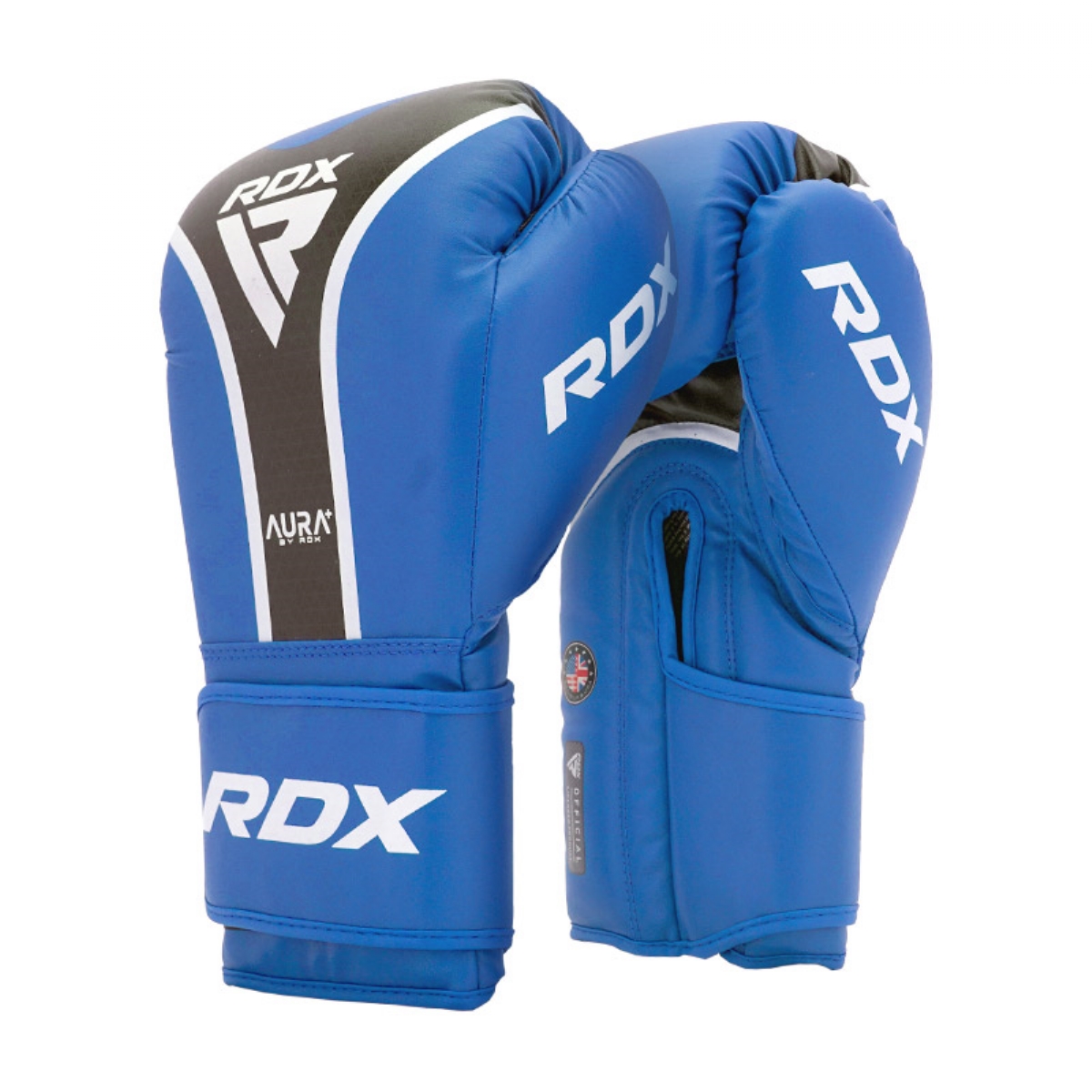 Перчатки RDX Aura Plus T-17 BGR-T17UB-14OZ+ синий\черный 1200_1200