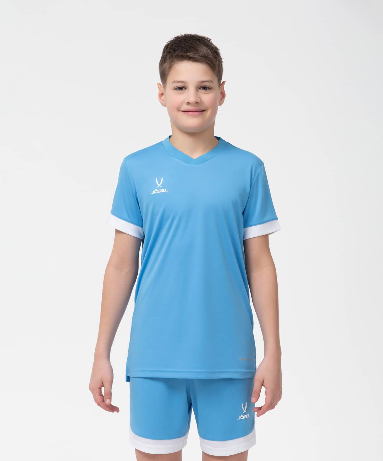 Футболка игровая Jogel DIVISION PerFormDRY Union Jersey, голубой/белый/белый 1230_1479