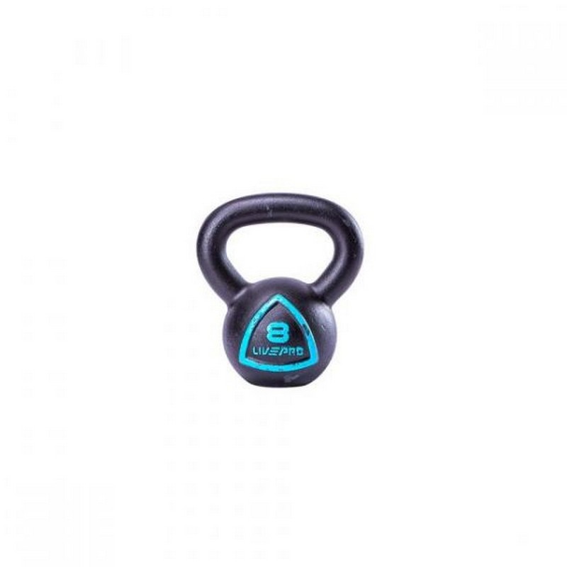 Чугунная гиря 6 кг Live Pro Solid Cast Iron Kettlebell LP8041-06 черный\синий 800_800