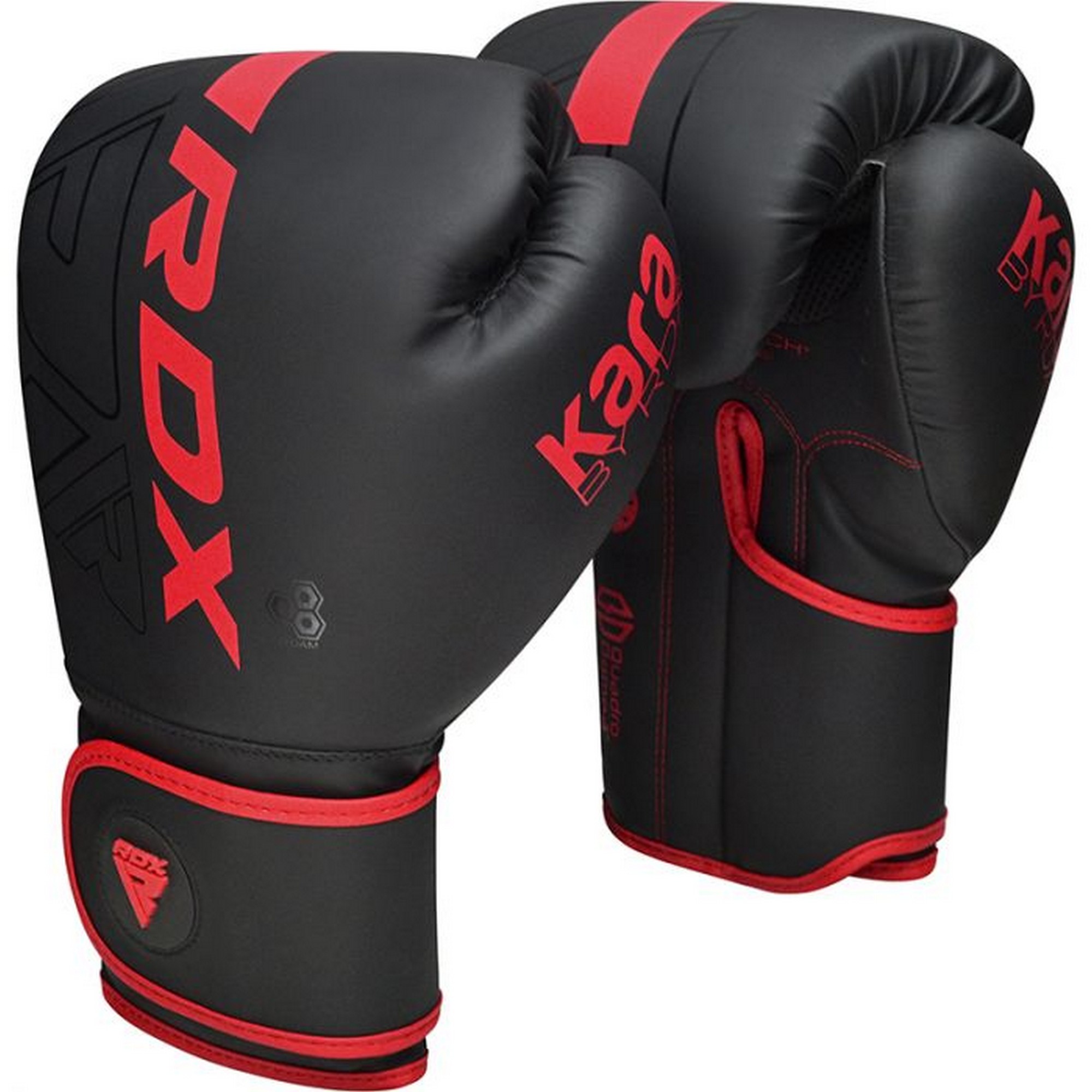 Перчатки тренировочные RDX BGR-F6MR-14OZ черный\красный матовый 2000_2000