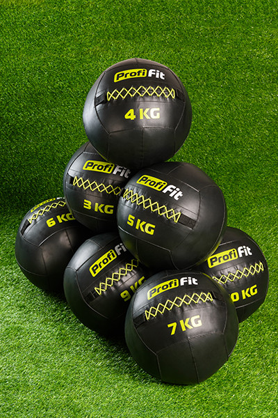 Медицинбол набивной (Wallball) Profi-Fit 9 кг 400_600