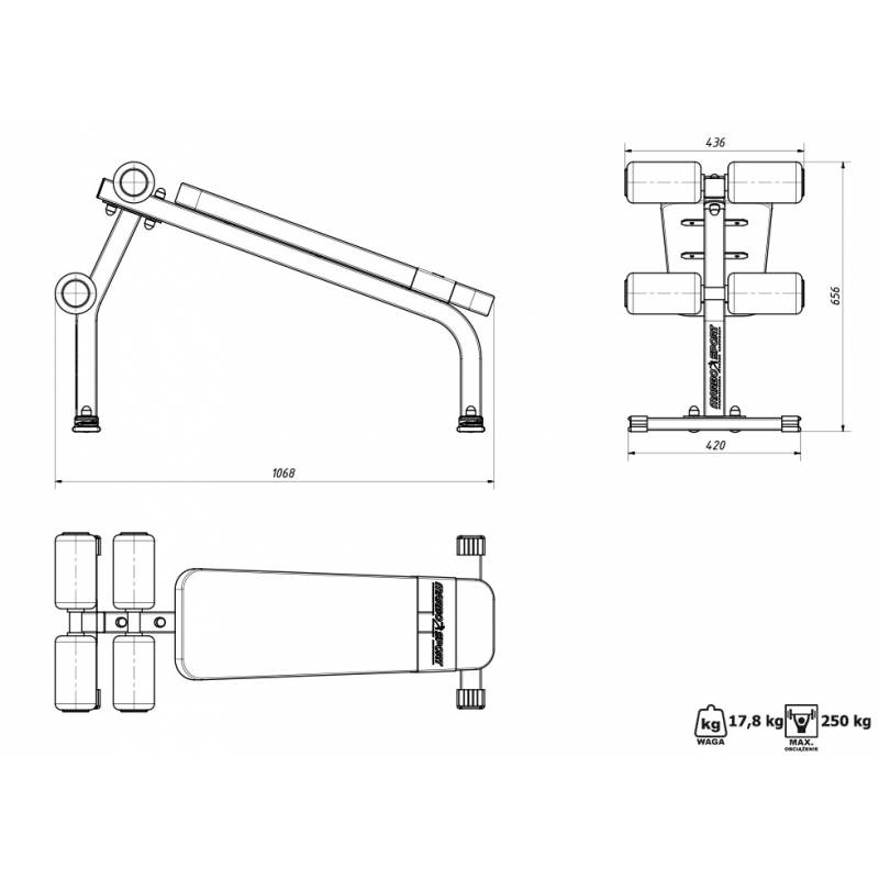 Скамья для скручиваний Marbo MS-L110 800_800