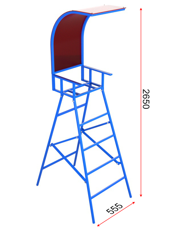 Судейская вышка универсальная с козырьком Glav 2002 600_800