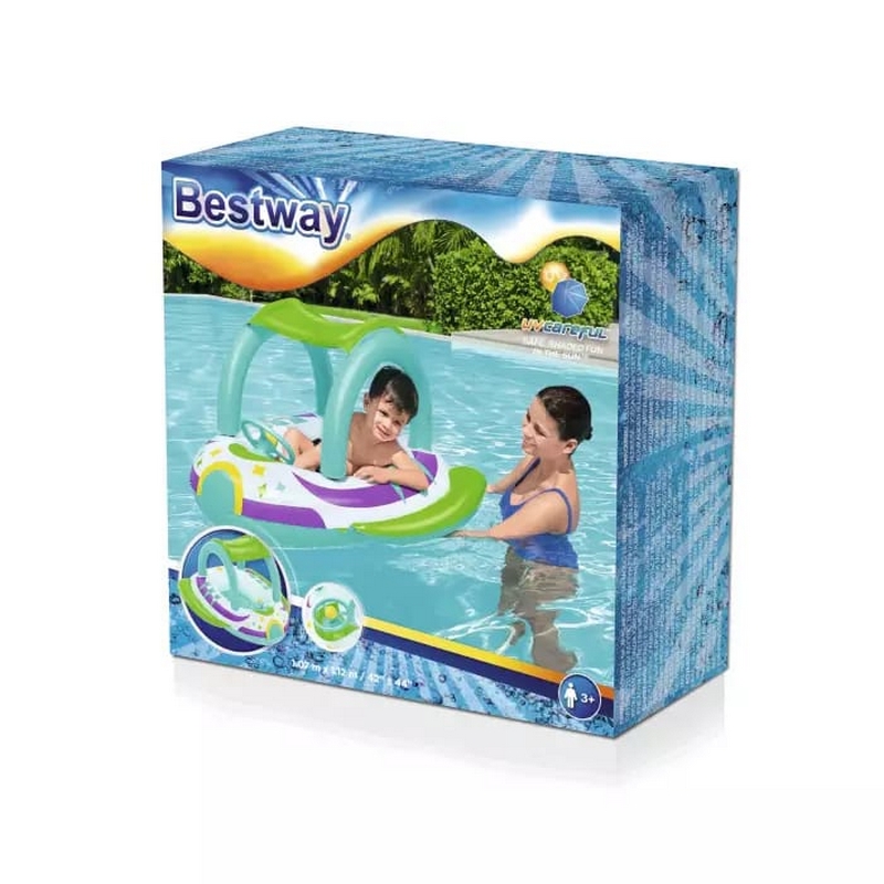 Надувная лодочка 107х112см, с тентом, от 3 лет Bestway Космос 34149 800_800